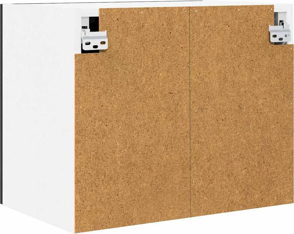 Mobile Pensile Design 50 cm Rovere Nero e Bianco - Arredo Moderno - 8