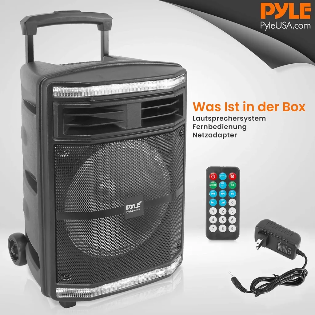 Sistema PA Portatile Pyle 600W: Jukebox Bluetooth e Karaoke per Eventi - 6