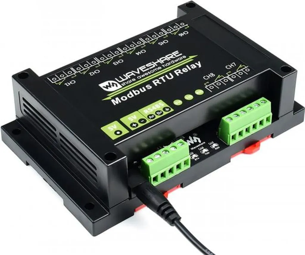 Module Rail Din 8 Canaux Relais RS485 Modbus RTU avec Isolation Optique