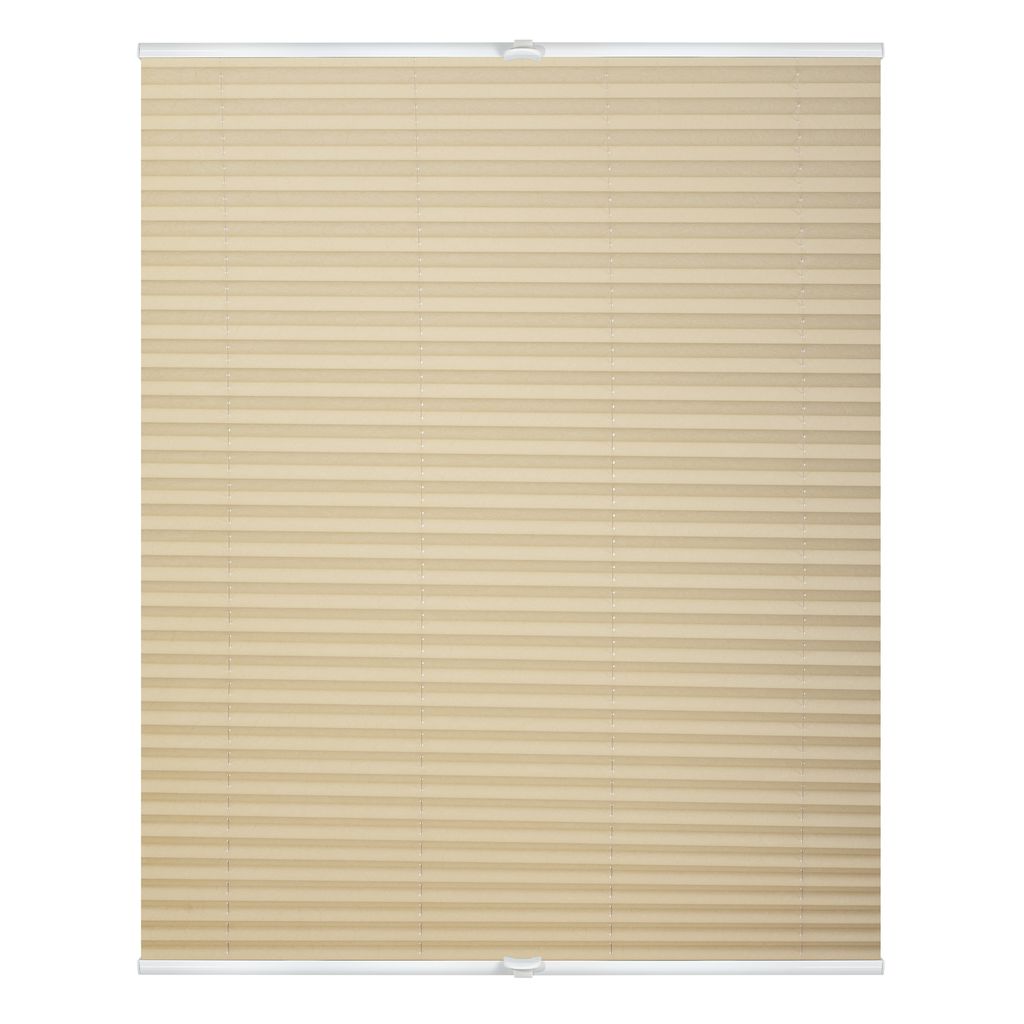 Lichtblick Plissee Klemmfix, ohne Bohren, verspannt Creme, 100 cm, 100 cm x 130 cm (B x L) PKV.100.130.05