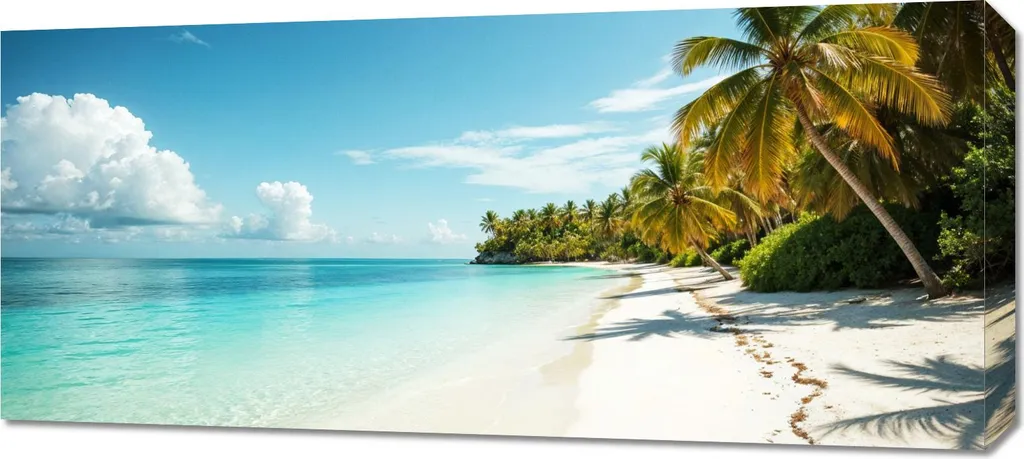 Quadro Moderno Panorama 90x40 cm Spiaggia - Arredo Casa su Tela
