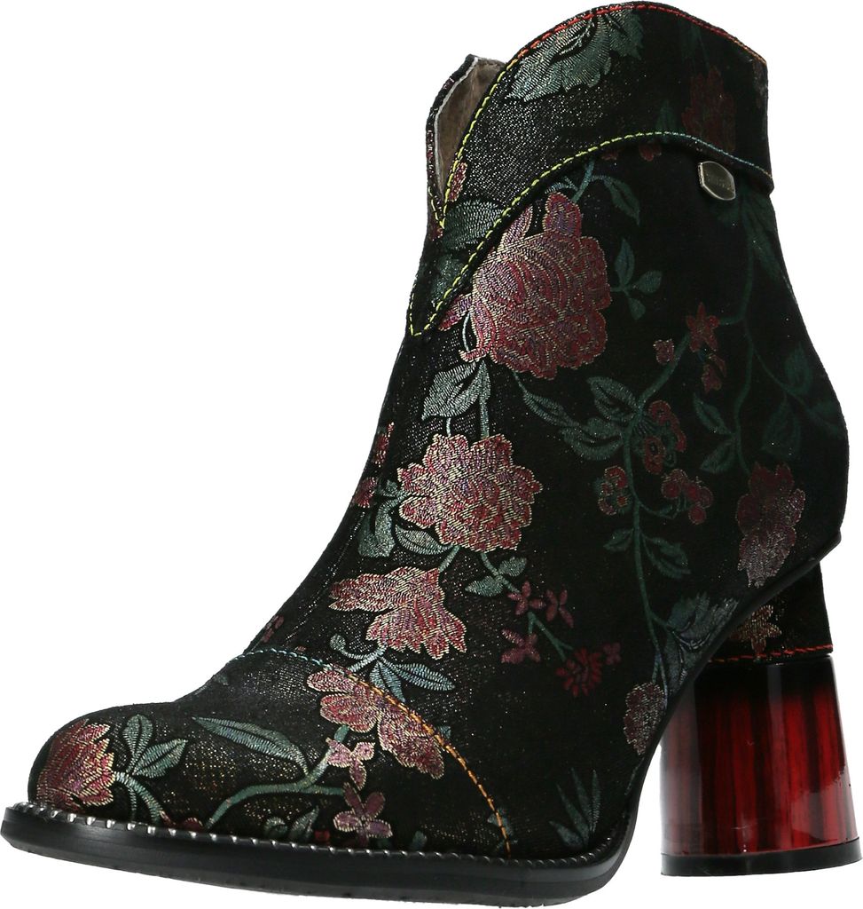 Laura Vita Damen Stiefelette Leder Ankle Boot glänzend modisch Muster Gucstoo 10, Größe:39 EU, Farbe:Schwarz