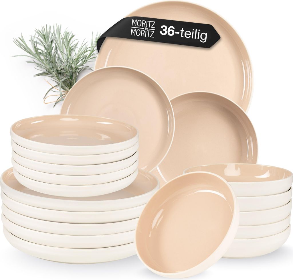 Moritz & Moritz CAVO Geschirrset 36tlg. - Almond