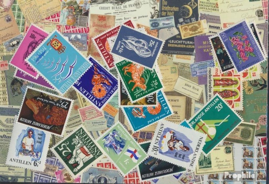 Briefmarken Niederländische Antillen 25 verschiedene Marken