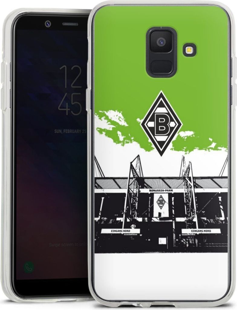 DeinDesign Handyhülle für Samsung Galaxy A6 (2018) Silikon Hülle Case Smartphone Schutzhülle Borussia Mönchengladbach Fanartikel Stadion