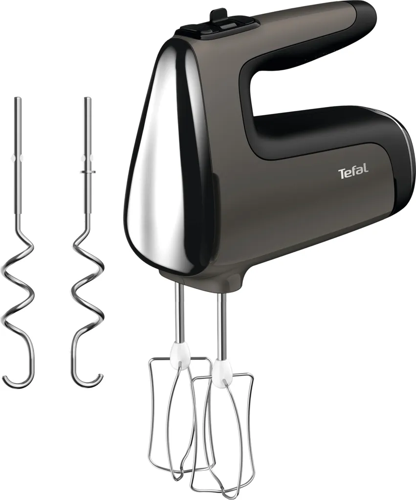 Batteur électrique Tefal Powermix Silence HT654E38 - 600W, Noir/Argent