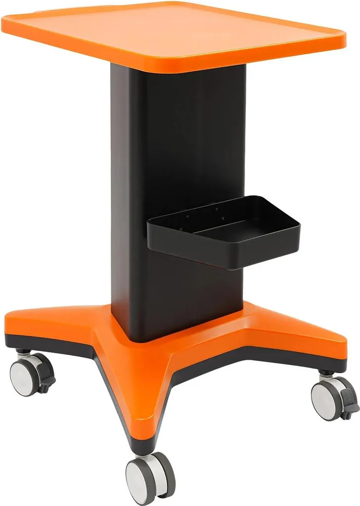 Chariot de rangement cabine esthétique 3 niveaux 60kg PVC Orange