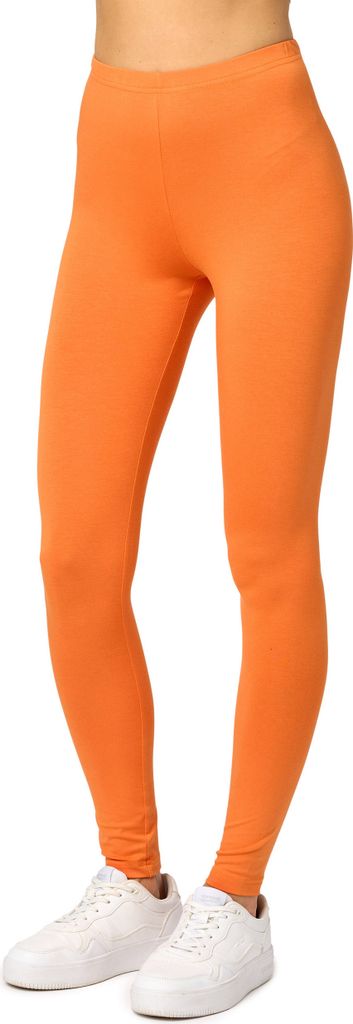 Merry Style Damen Lange Leggings aus Viskose MS10-143 (Orange, XS).