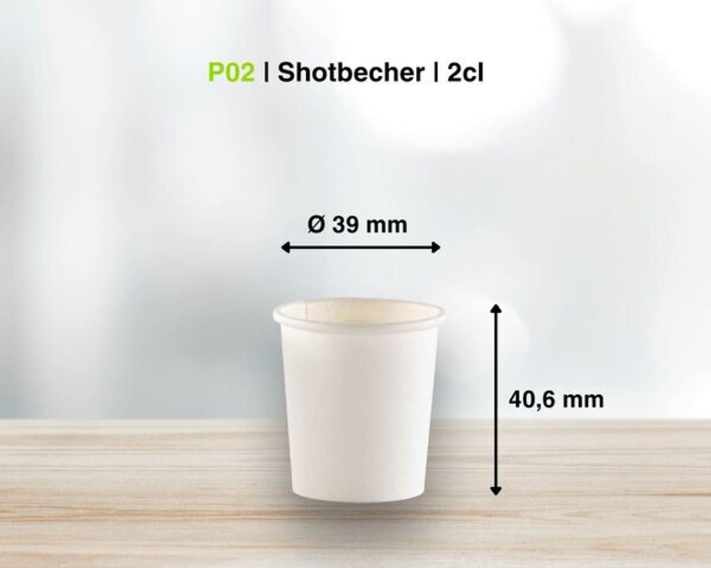 Wunderschne Schnapsbecher Pappe 2cl Bildernull