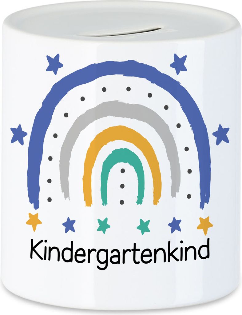 Kindergartenkind Spardose Geschenk Kindergarten Start Kita Regenbogen Sterne Jungs
