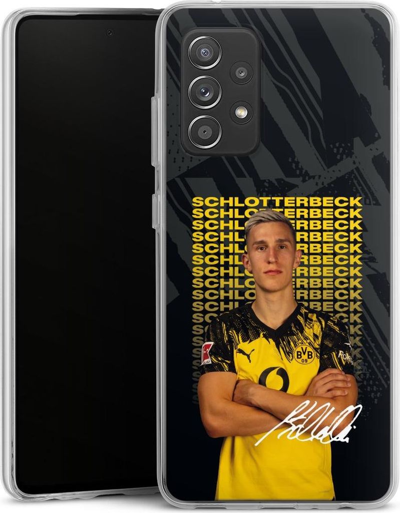 DeinDesign Handyhülle für Samsung Galaxy A52s 5G Silikon Hülle Case Smartphone Schutzhülle BVB Borussia Dortmund Nico Schlotterbeck