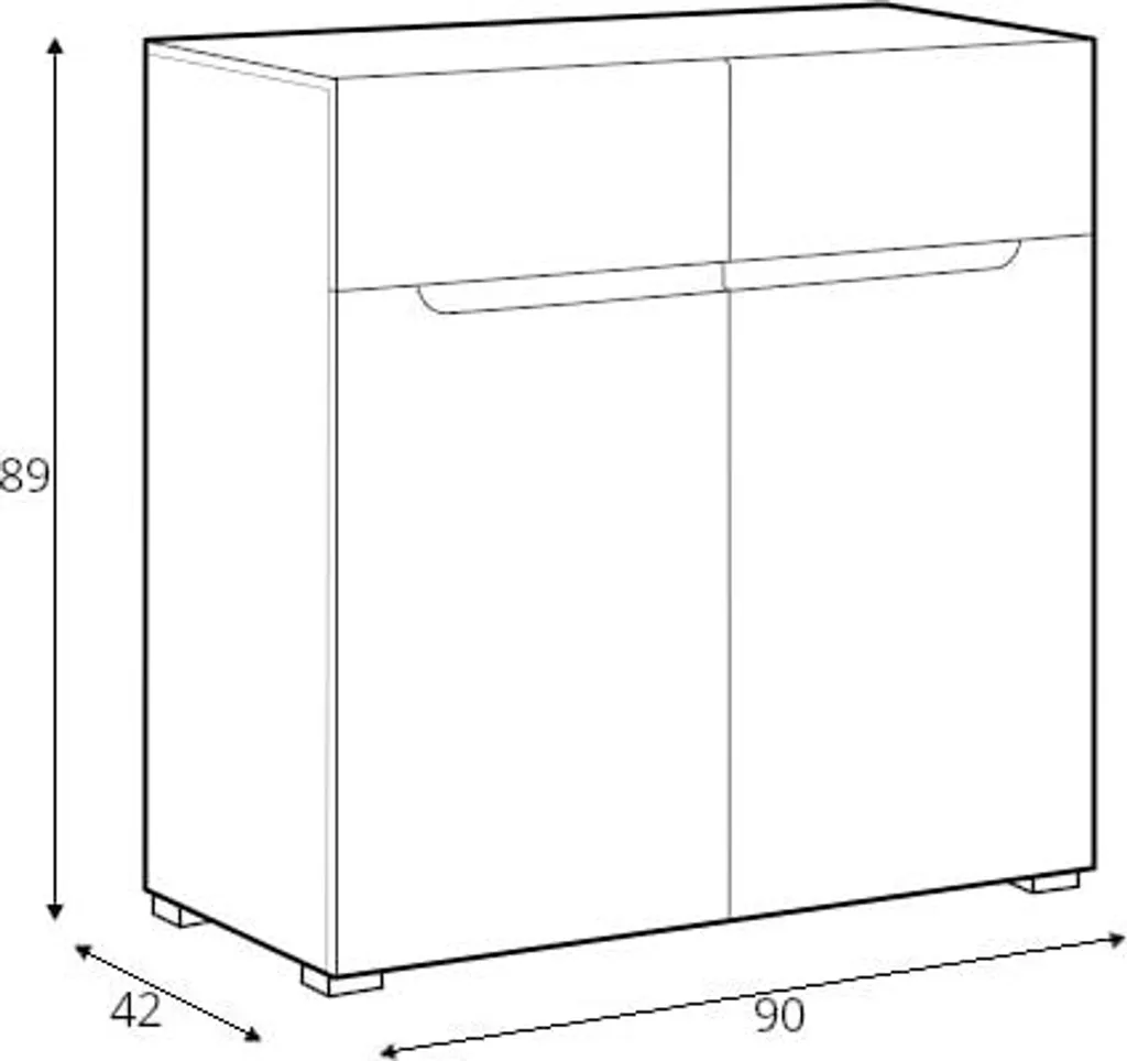 Commode de Rangement Yolk avec Pieds en Bois Massif Style Rétro Chic - 4