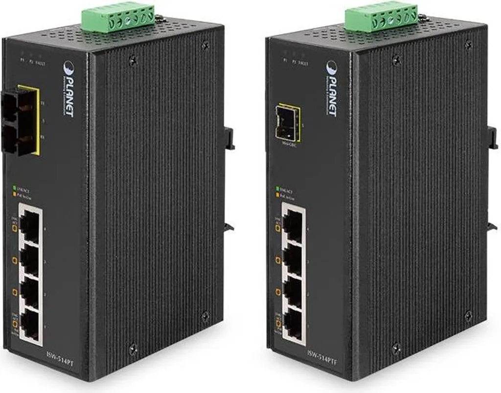 Switch PoE Large Température -40+75°C 5 Ports Ethernet Format Compact