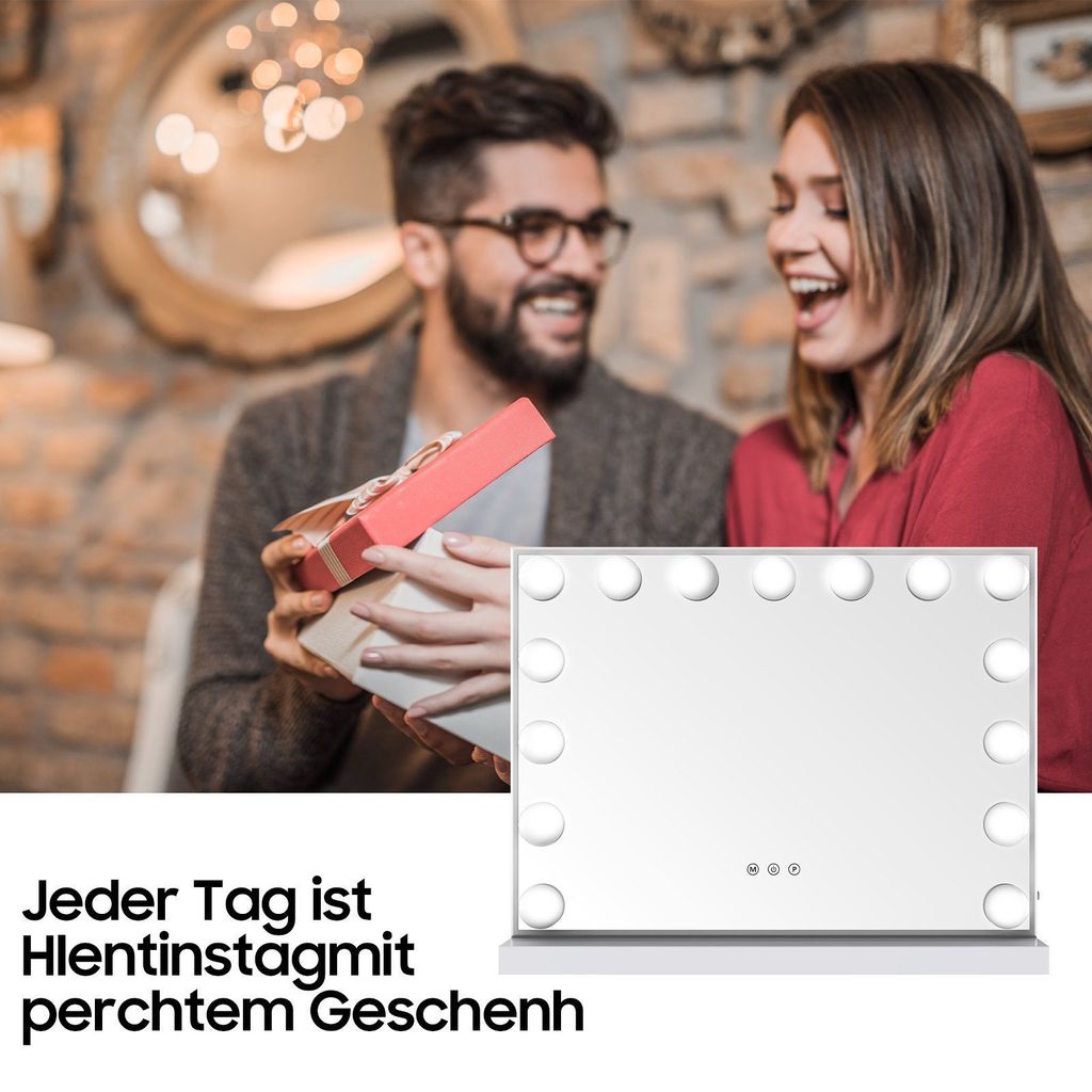 Hollywoodské zrcadlo s osvětlením 15 LED Obrázek produktu 9