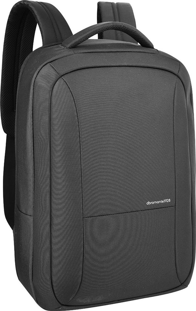 DBRAMANTE1928, Rucksack für 16 Zoll Laptop, Nyborg Kollektion aus Leder, Dunkelgrau