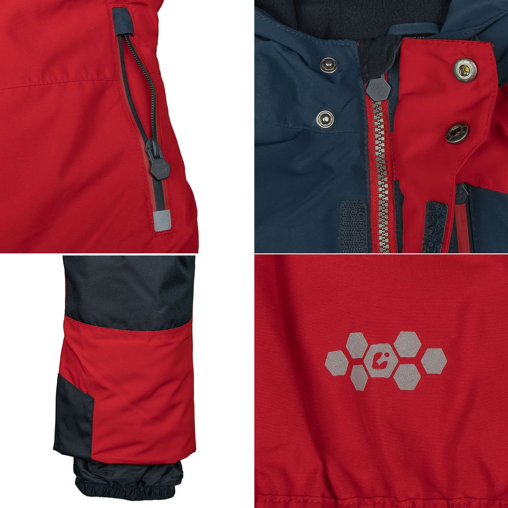 Kinder Skianzug blau/rot Overall Einteiler Gr. 116 Produktbild 4