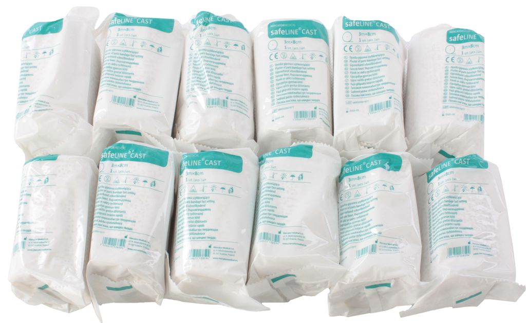 SEVICO Gipsbinden Babybauch Rollen 12er Set - 12x Gips Produktbild 