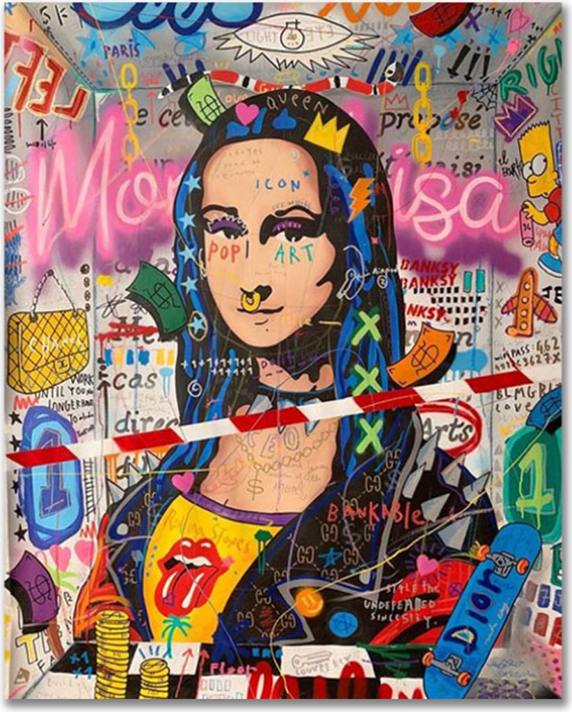 TPFLiving Kunstdruck LW-538 (OHNE RAHMEN) Poster - Leinwand - Wandbild - Hochauflösender Giclée-Druck, langlebig und hochwertig - Graffiti Wall A...