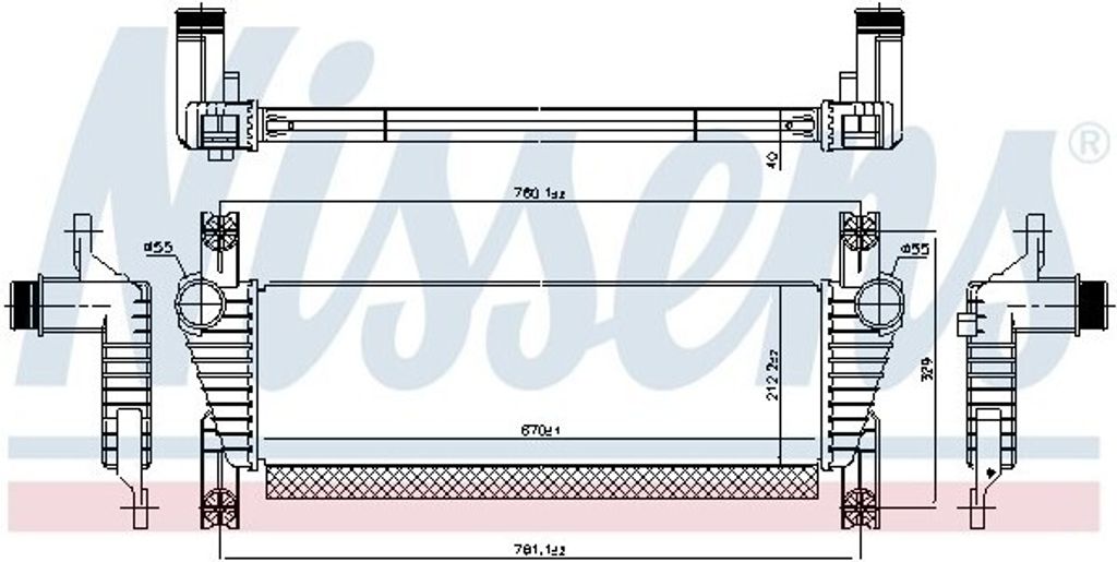 NISSENS 961581 Ladeluftkühler LLK für FORD RANGER (TKE) Turbo Intercooler