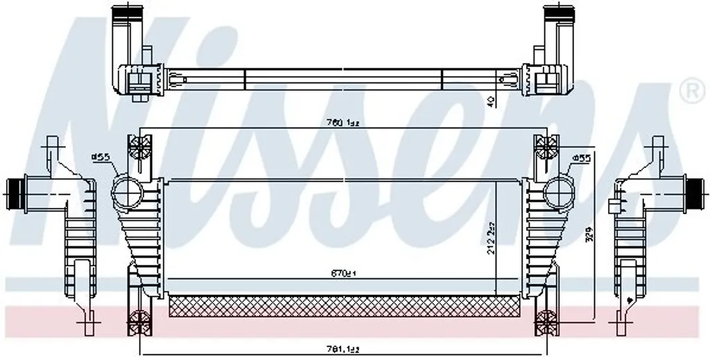 Refroidisseur Air Turbo Ford Ranger TKE Intercooler Nissens 961581