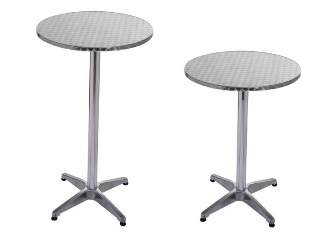 Bc-elec - BS11011-6 Aluminium Bartisch / Stehtisch 70cm oder 110cm Höhe, Ø60cm