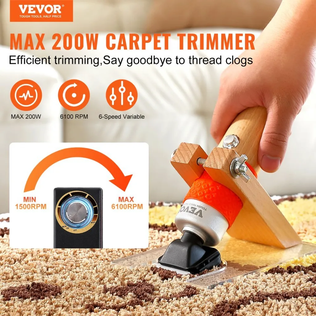 Coupe-moquette 200W : finissez vos tapis tufting sans effort ni défaut - 2