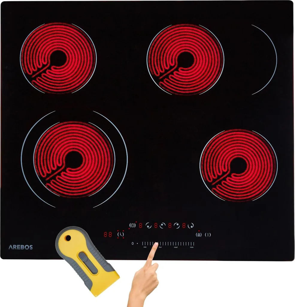Plaque de Cuisson 4 Foyers 59 cm pour Grande Cuisine Familiale AREBOS