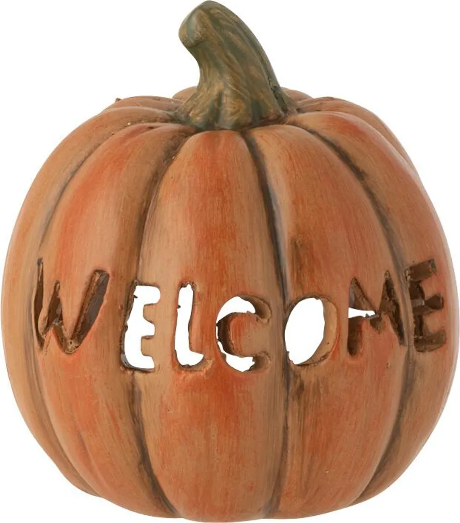 Citrouille d'automne J-Line Welcome idéale pour décorer votre entrée