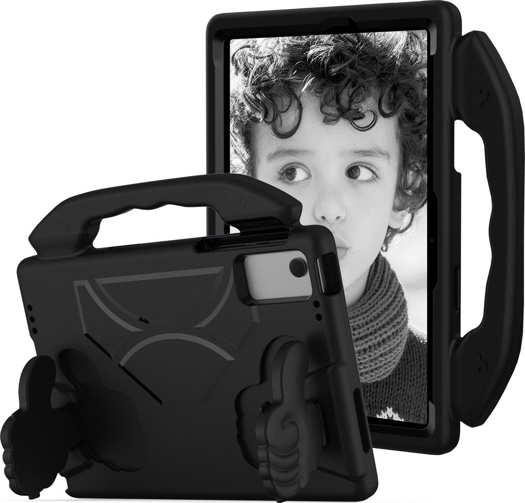 Kinder Schutzhülle für Samsung Galaxy Tab A11 Plus/ A11+ 11" 2025, Leicht EVA-Schaum mit Griff Ständer Hülle Schwarz