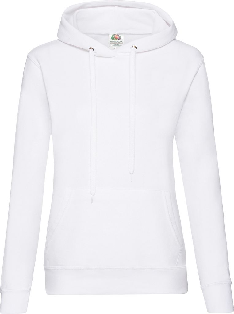 Fruit of the Loom Classic Hooded Sweat Lady-Fit Farbe: weiß Produktbild 