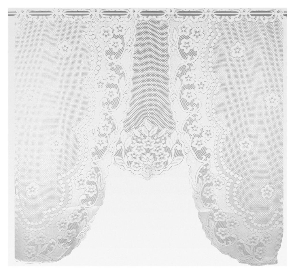 Bogengardine 120x105 cm (BxL) in Weiß - Design: Luisa