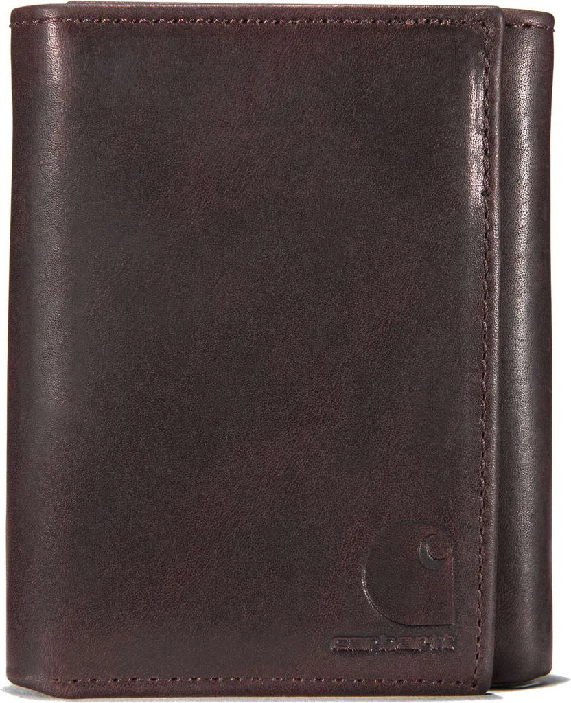 Portefeuille homme triple volet Carhartt B0000219 en cuir véritable