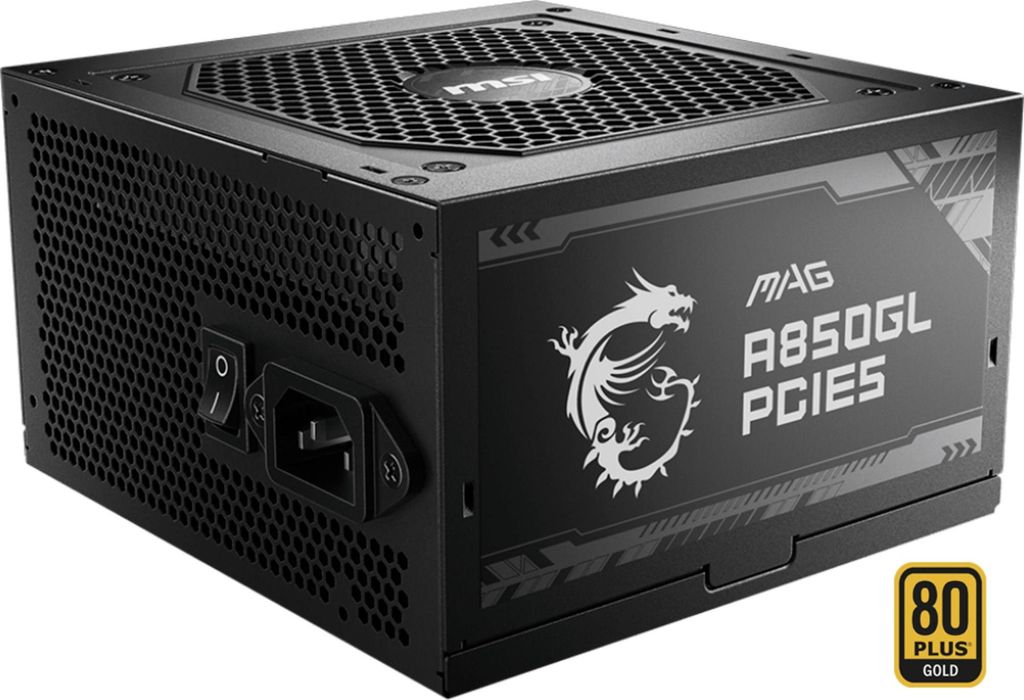 MSI MAG A850GL PCIE5, PC-Netzteil, (1x 12VHPWR, 4x PCIe Produktbild 