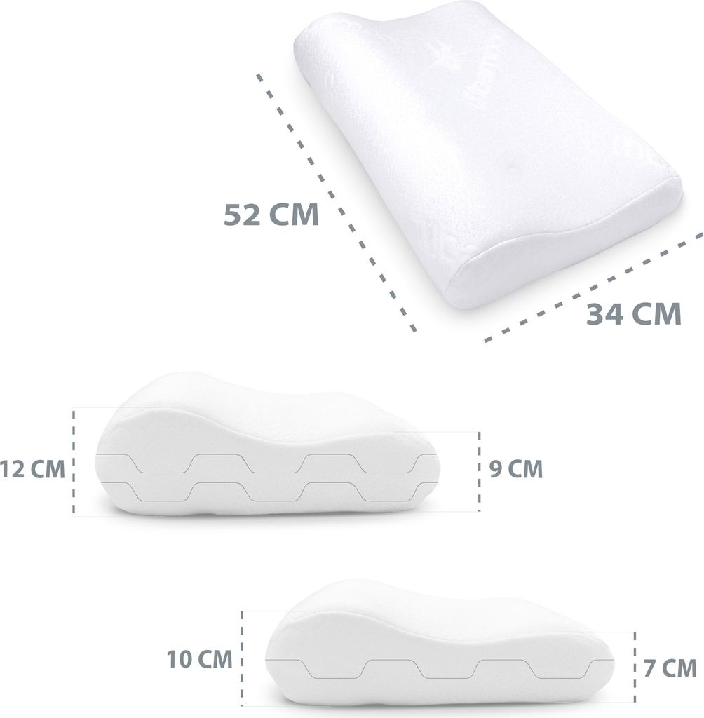 Poduszka na szyję Visco Foam 34x52x9-12 cm - poduszka Zdjęcie produktu 3