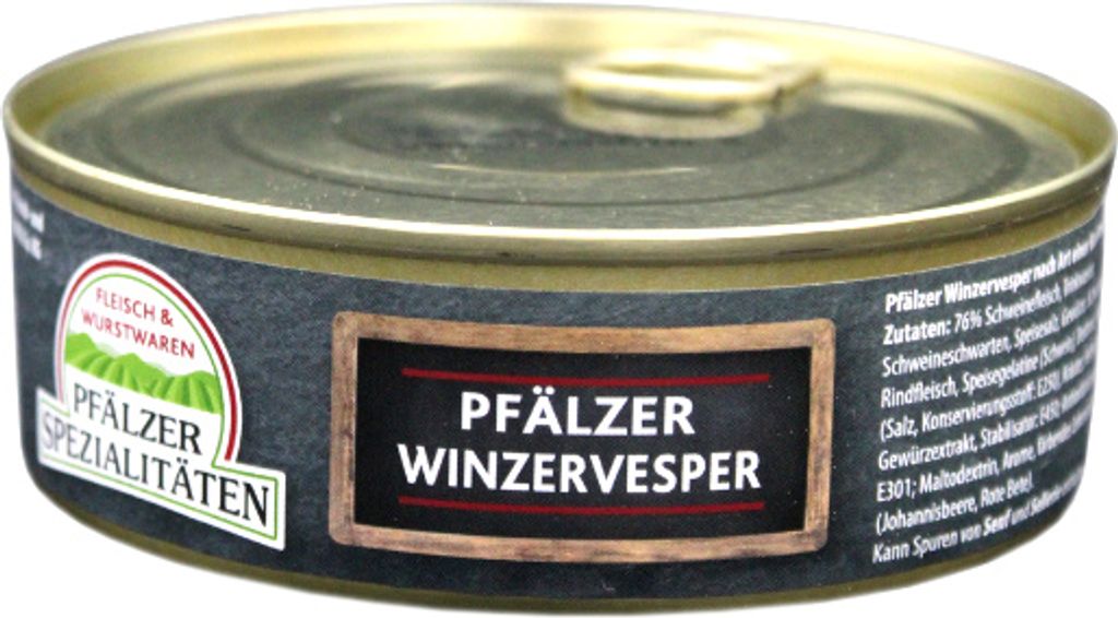 Pfälzer Spezialitäten Winzervesper Vollkonserve 200g Dose Produktbild 