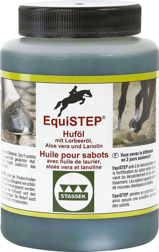 EQUISTEP Hufpflege-Öl mit Lorbeeröl, Aloe Vera und Lanolin - Nachfüllflasche (ohne Pinsel)