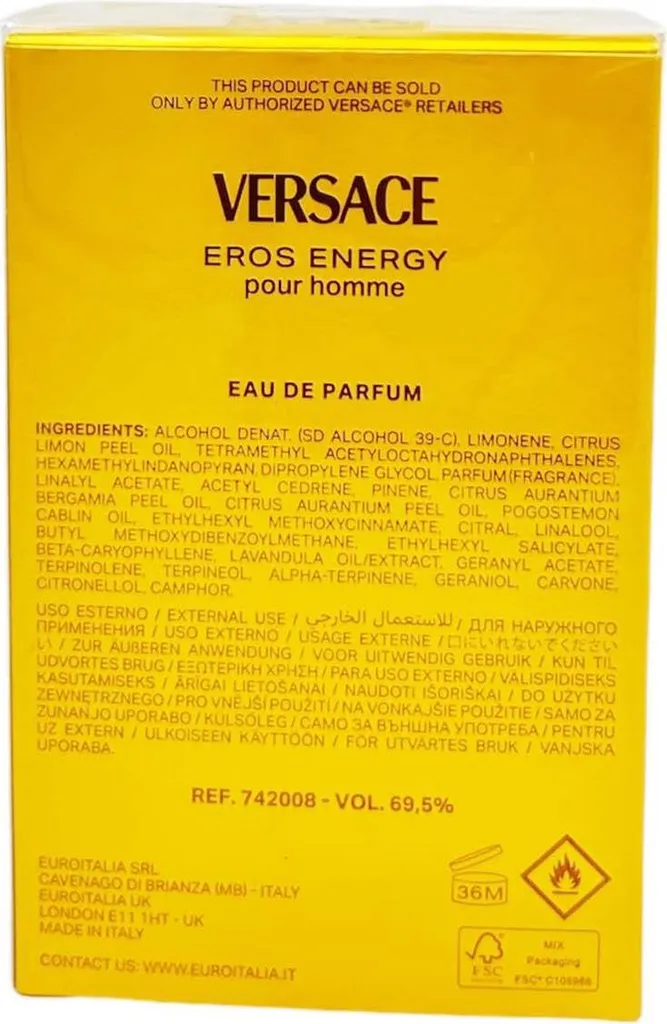 Versace Eros Energy EDP 50ml - Profumo Uomo Agrumato Originale - 4