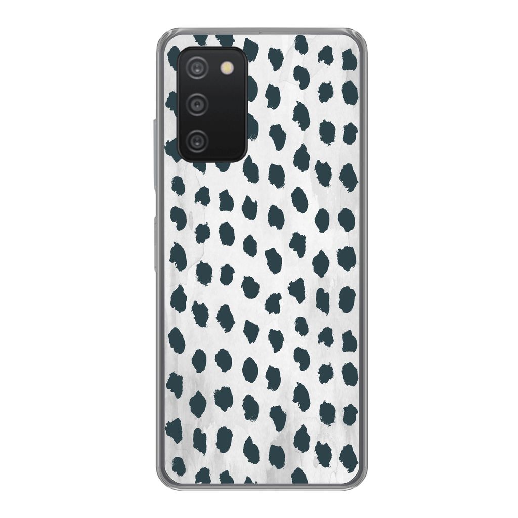 MuchoWow Handyhülle Schutzhülle Hülle für Samsung Galaxy A53 5G Polka dots - Schwarz - Marmor Silikon Softcase Handy Hülle - Schutzabdeckung