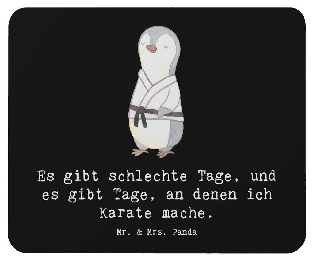 Mr. & Mrs. Panda Mauspad Pinguin Karate - Schwarz - Produktbild 