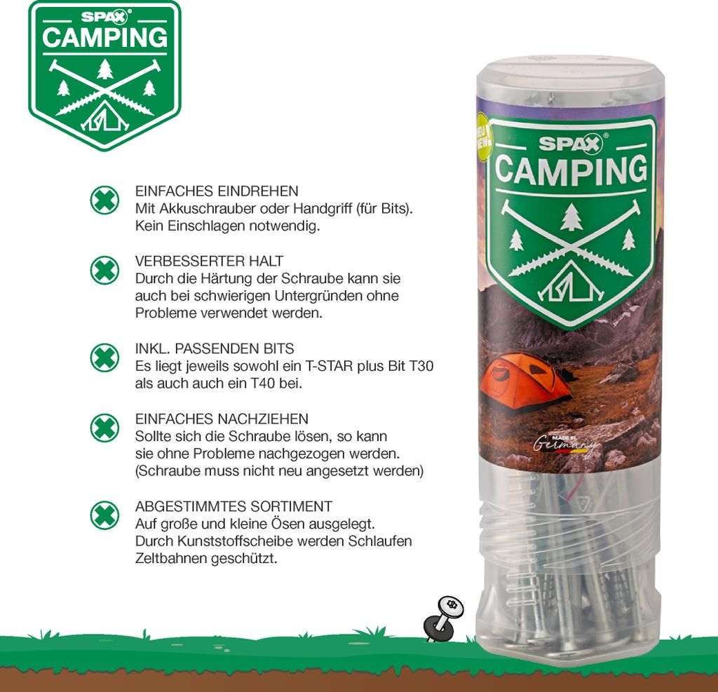 SPAX Zeltschrauben Camping-Komplettset, Universal Produktbild 4
