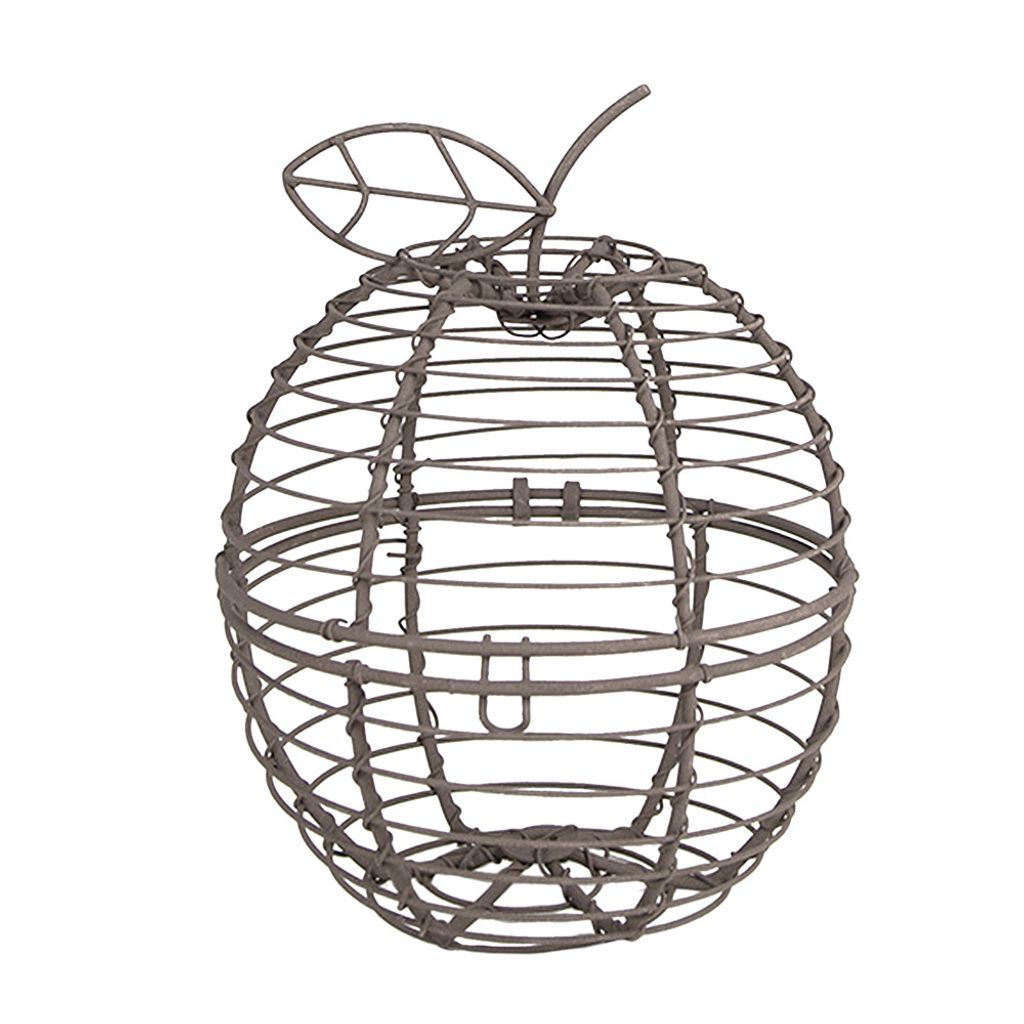 Clayre & Eef Korb Apfel Ø 11x14 cm Braun Metall Produktbild 