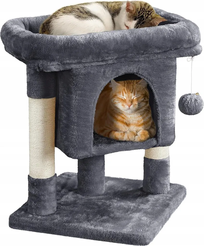 Griffoir gain de place gris foncé 592980 pour petit chat de 5 kg max