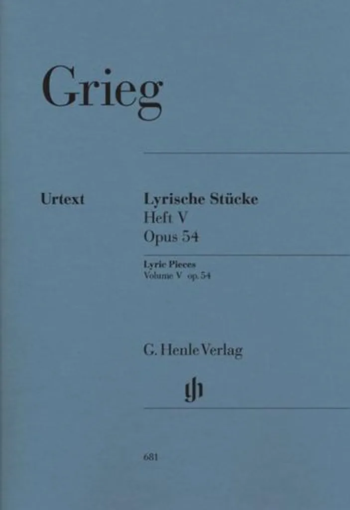 Partition Grieg Lyrische Stücke Heft V op. 54 pour piano