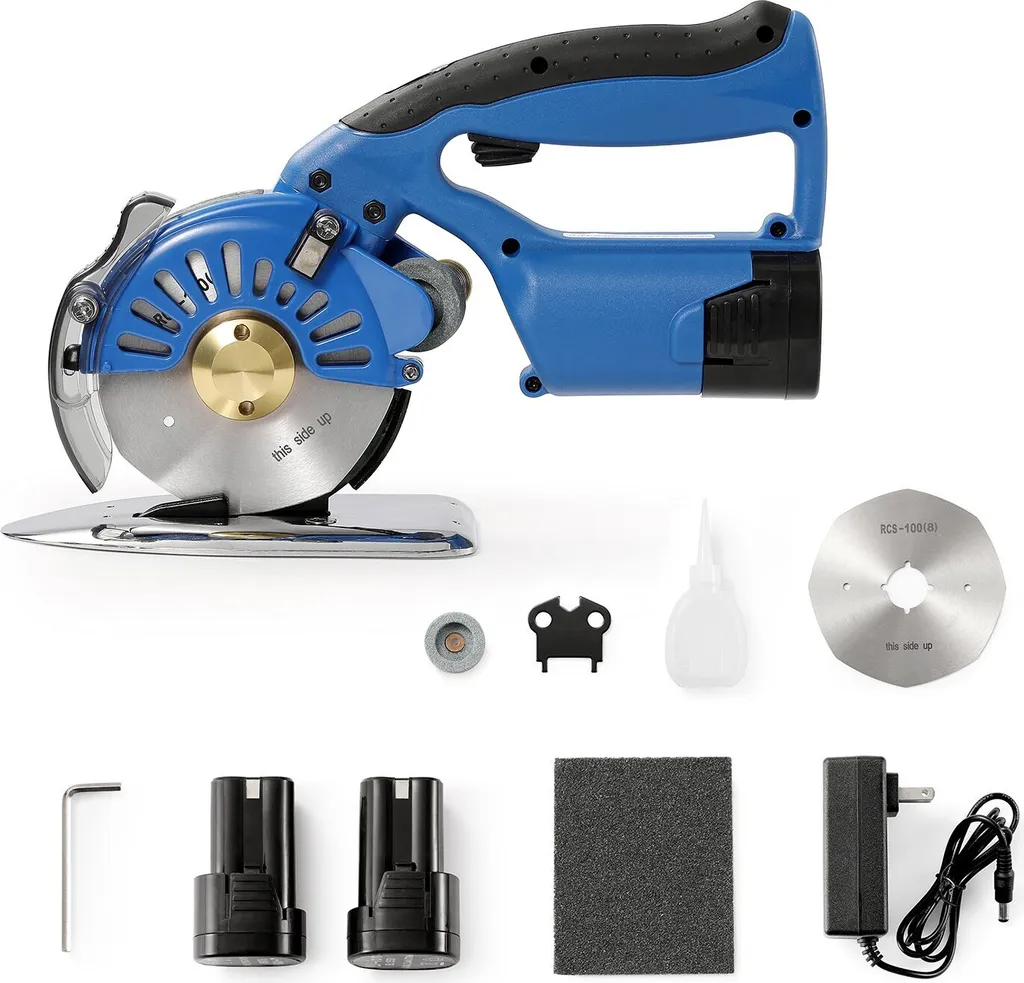 Taglierina Elettrica Tessuti 150W Batteria Doppia 5 Velocità