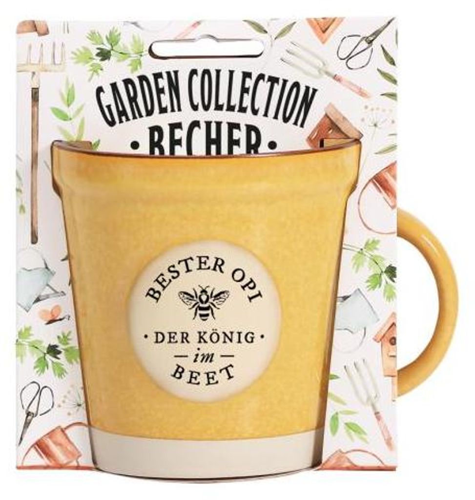 Garden Collection Becher aus Steinzeug, Rustikale Kaffeetasse Tasse -für Opi