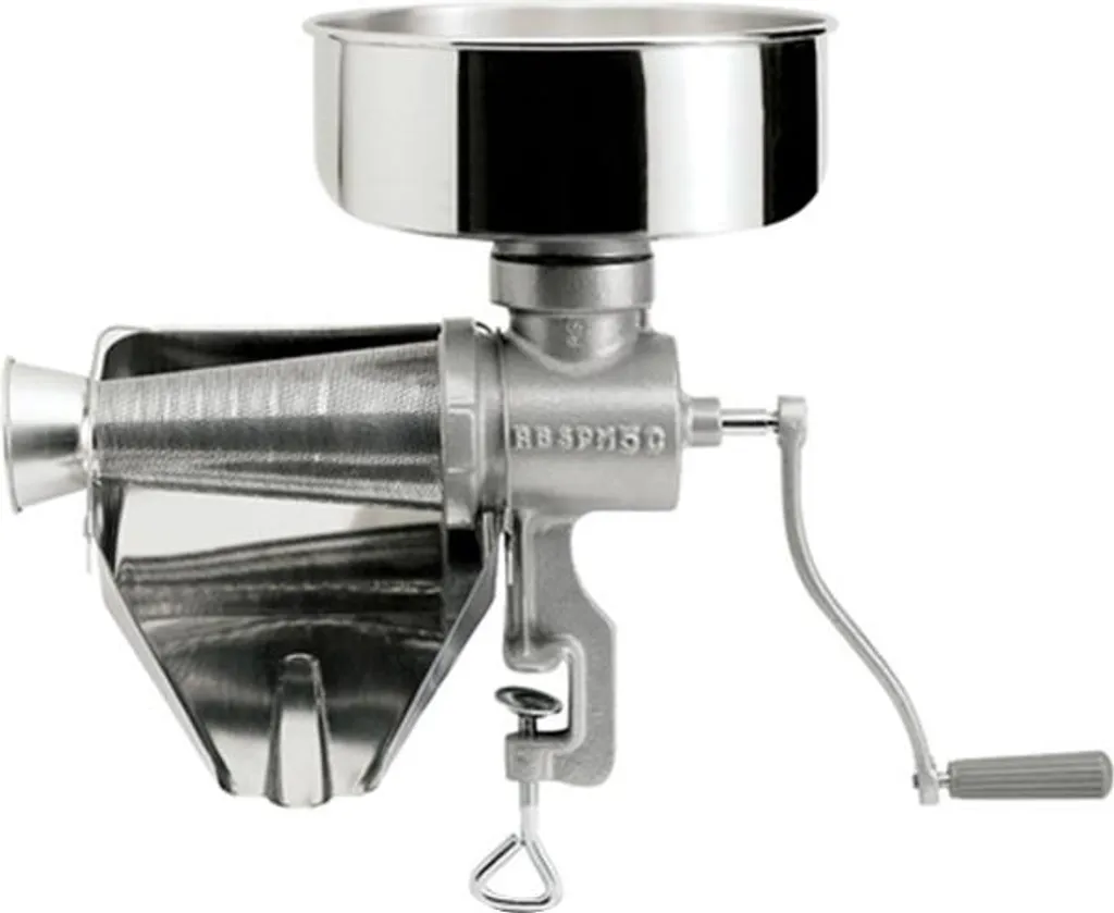 Machine à coulis de tomates manuelle avec grand bol en inox Reber