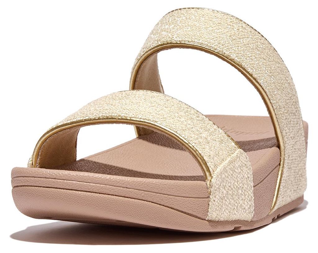 FITFLOP FitFlop Lulu Shimmerweave Slides BEIGE 42