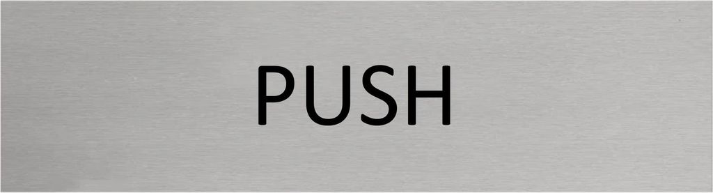 CombiCraft Aluminium Türschild Push 165x45mm mit 3M-Tape zur Befestigung, einfache Kennzeichnung von Räumen und Bereichen