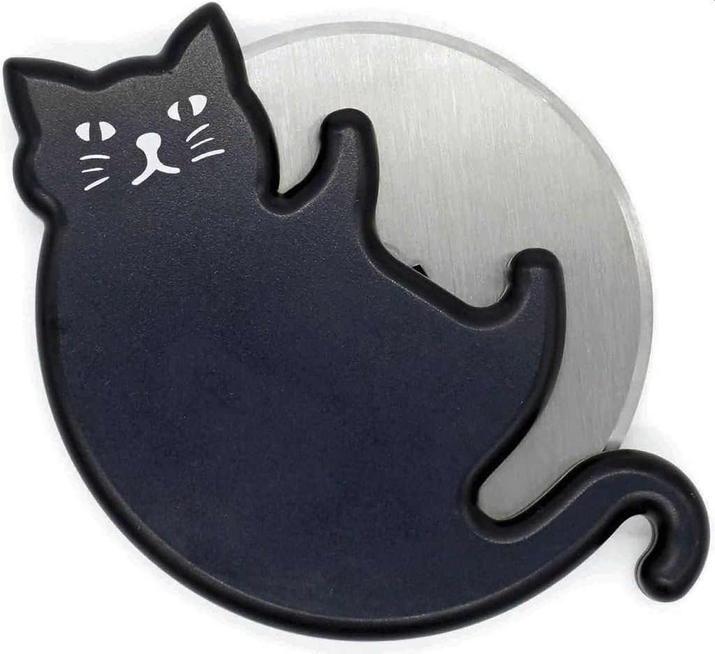 Pizzaschneider als schwarze Katze | süßer Pizzaroller | Produktbild 