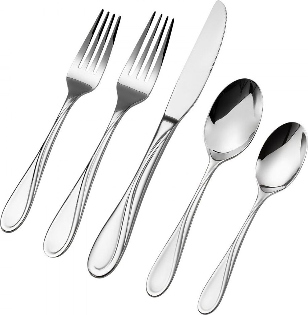 30-teiliges Edelstahl Besteckset - Essbesteck mit Messer, Gabel, Löffel - Hochwertiges Besteckset aus Edelstahl